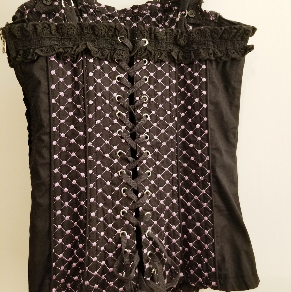 Vintage Tripp nyc black w/ polka dots corset - Picture 3 of 8